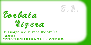 borbala mizera business card